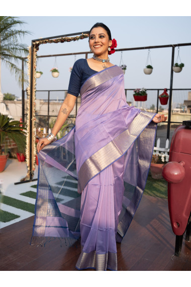 Lavander Woven Pure Silk Cotton - BBS72