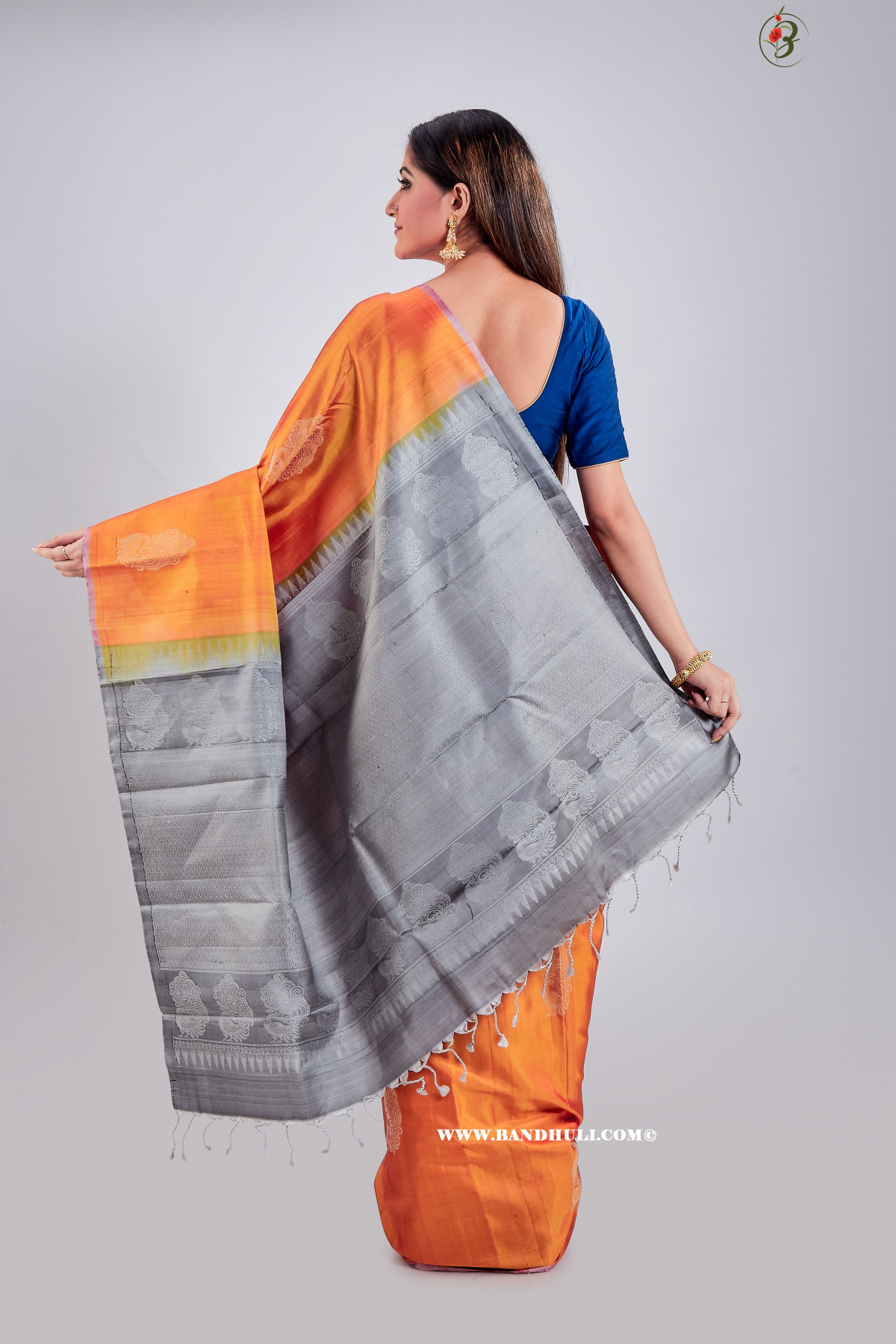 Golden Yellow Color Mulberry Silk Saree